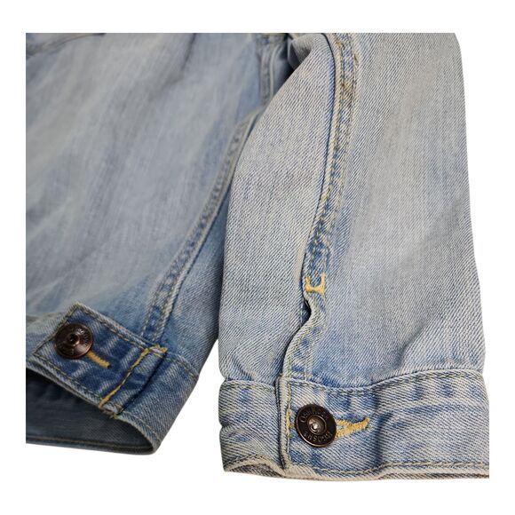 OshKosh B'Gosh Denim Girl's Size 7 Jean Jacket Long Sleeve Snap Front Light wash - Picture 5 of 7